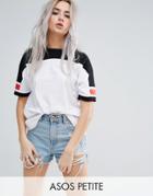 Asos Petite T-shirt In Retro Color Block - Multi