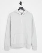 Hollister Vertical Logo Hoodie In Gray