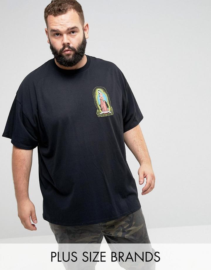Hnr Ldn Plus Mary Print T-shirt - Black