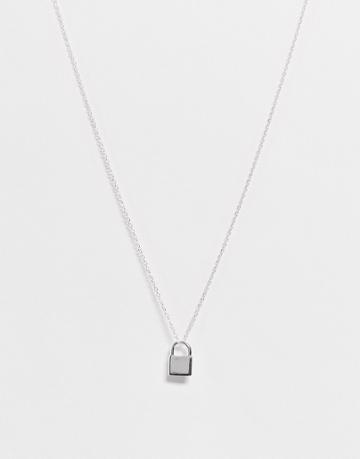 The Status Syndicate Sterling Silver Lock Necklace