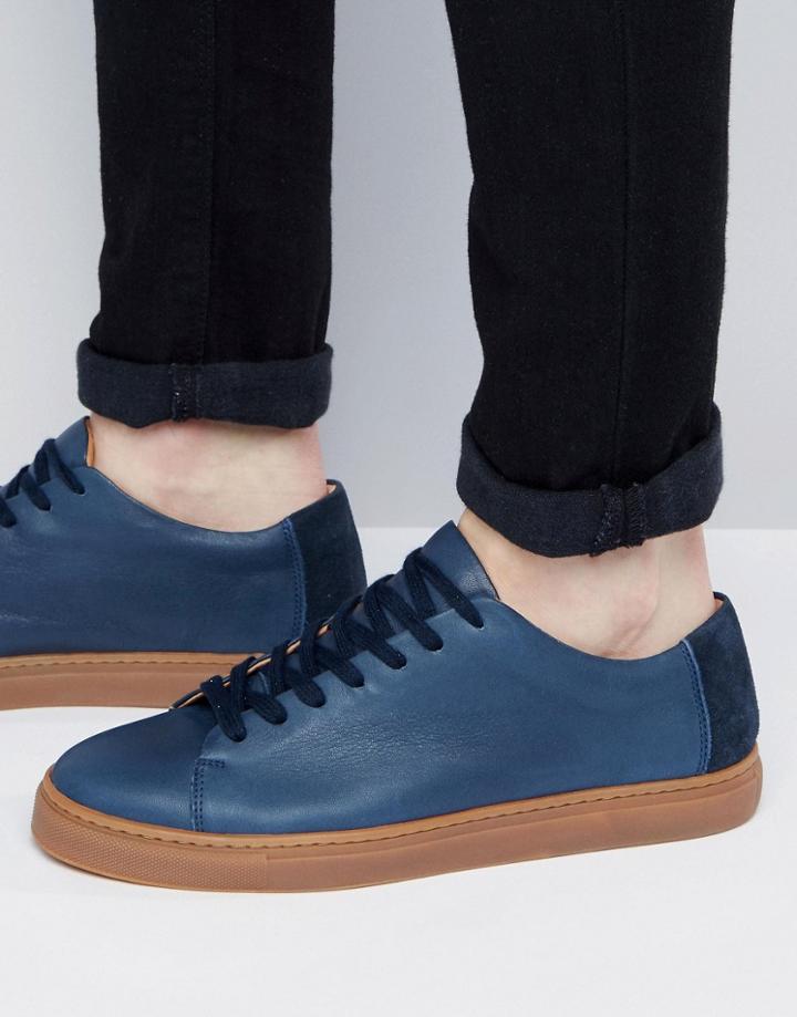 Selected Homme David Leather Sneakers - Black