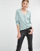 Vero Moda Long Sleeve Top In Green - Green