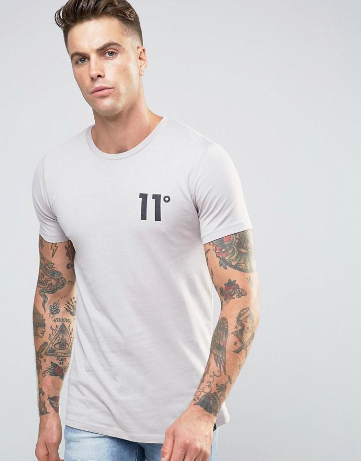 11 Degrees Logo T-shirt - Stone