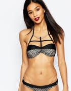 Lipsy Patterned High Neck Bikini