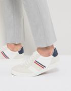 Asos Retro Sneakers With Towelling Lining - White