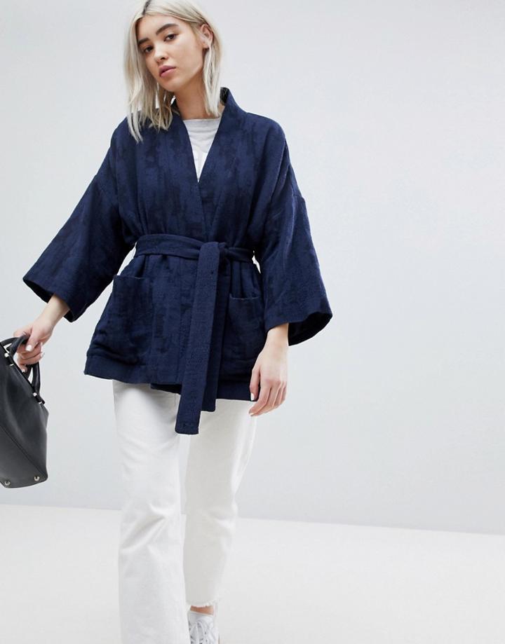Weekday Jacquard Kimono - Navy