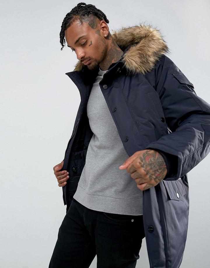 Carhartt Wip Anchorage Parka In Navy - Navy