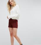 Asos Tall Tailored A-line Shorts - Red