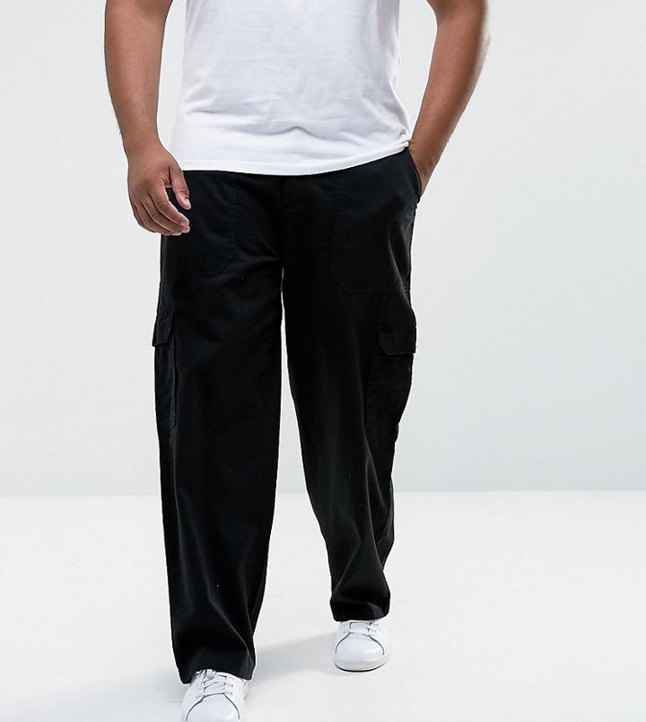 Duke King Size Cargo Pants In Black - Black