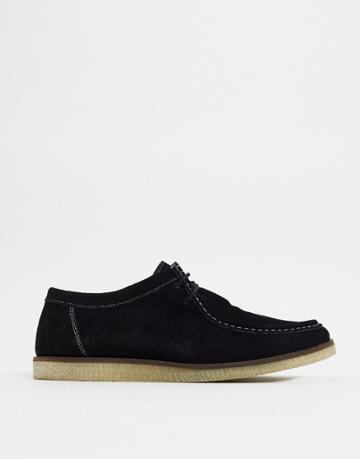 Silver Street Suede Shoes In Black