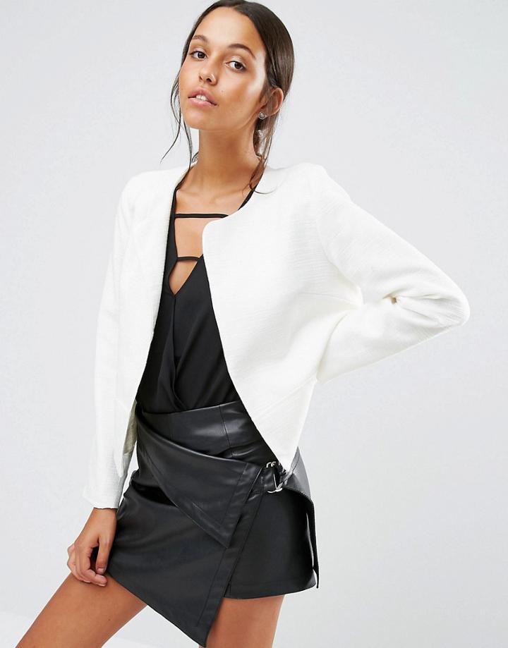 Love & Other Things Cropped Blazer - White