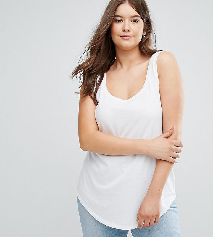Asos Curve Ultimate Longline Tank - White