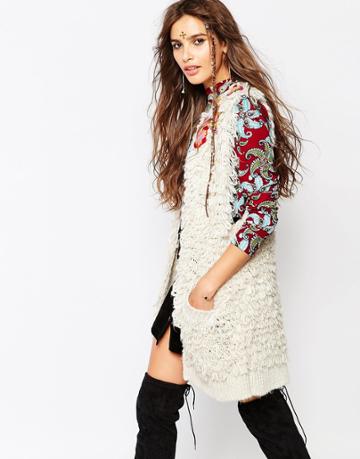 Native Rose X Native Knits Peace Loop Vest - Cream