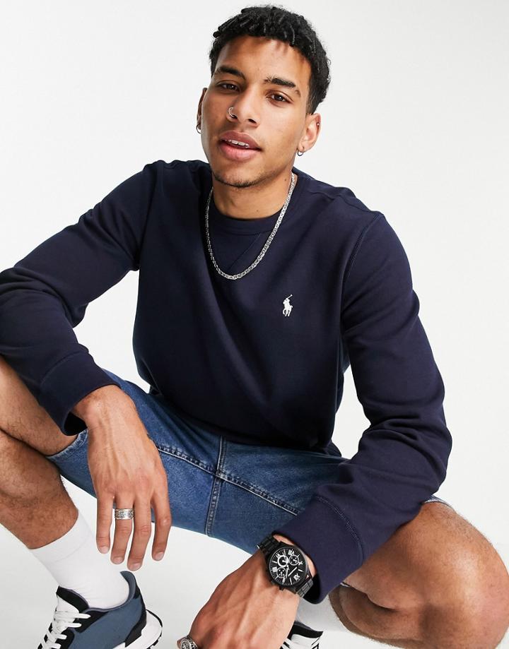 Polo Ralph Lauren Player Logo Sweatshirt In Navy