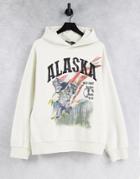 Jaded London Oversized Alaska Hoodie-white