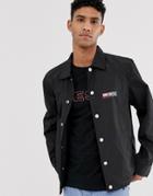 Diesel J-roman-p Lightweight Logo Jacket In Black