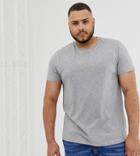 Asos Design Plus T-shirt In Gray Marl - Gray