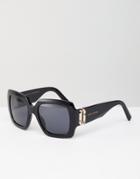Marc Jacobs Square Chunky Frame Sunglasses - Black