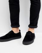 Fred Perry Linden Suede Shoes In Black - Black