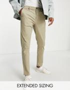 Asos Design Slim Chinos In Dark Beige-neutral