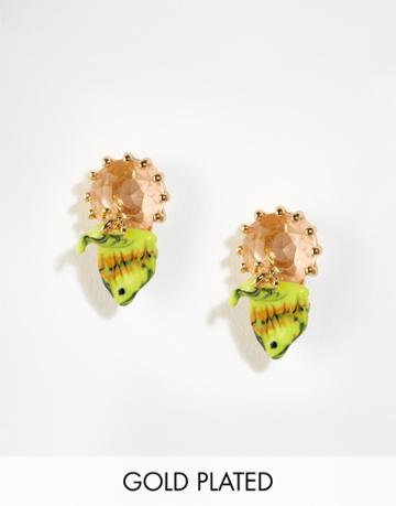 Les Nereides Butterfly Jewel Earrings - Multi