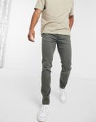 Only & Sons 5 Pocket Jean In Khaki-green