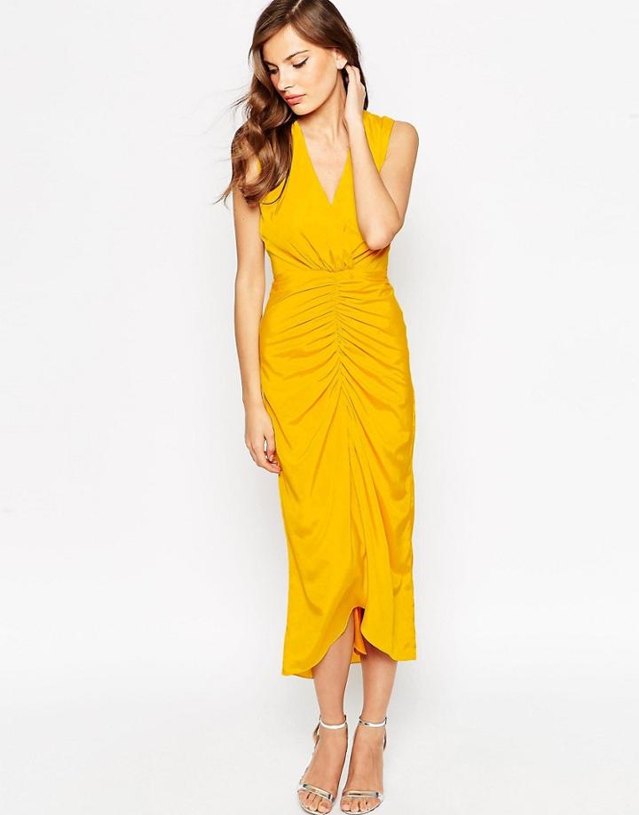 Vlabel Morden Maxi Dress - Yellow