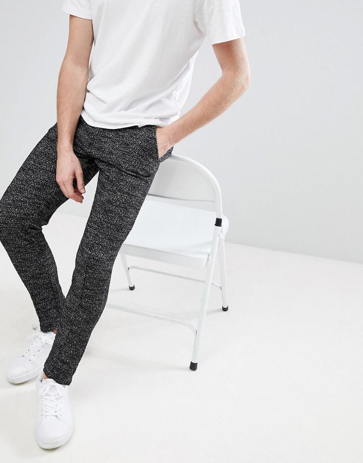 Native Youth Textured Slim Fit Joggers - Black