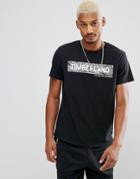 Timberland Scratch Script Logo T-shirt In Black - Black