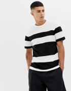Another Influence Cut And Sew Stripe T-shirt - Black