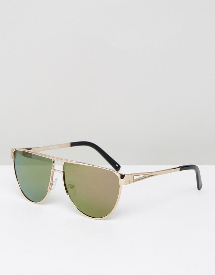 Jeepers Peepers Aviator Style Sunglasses - Gold