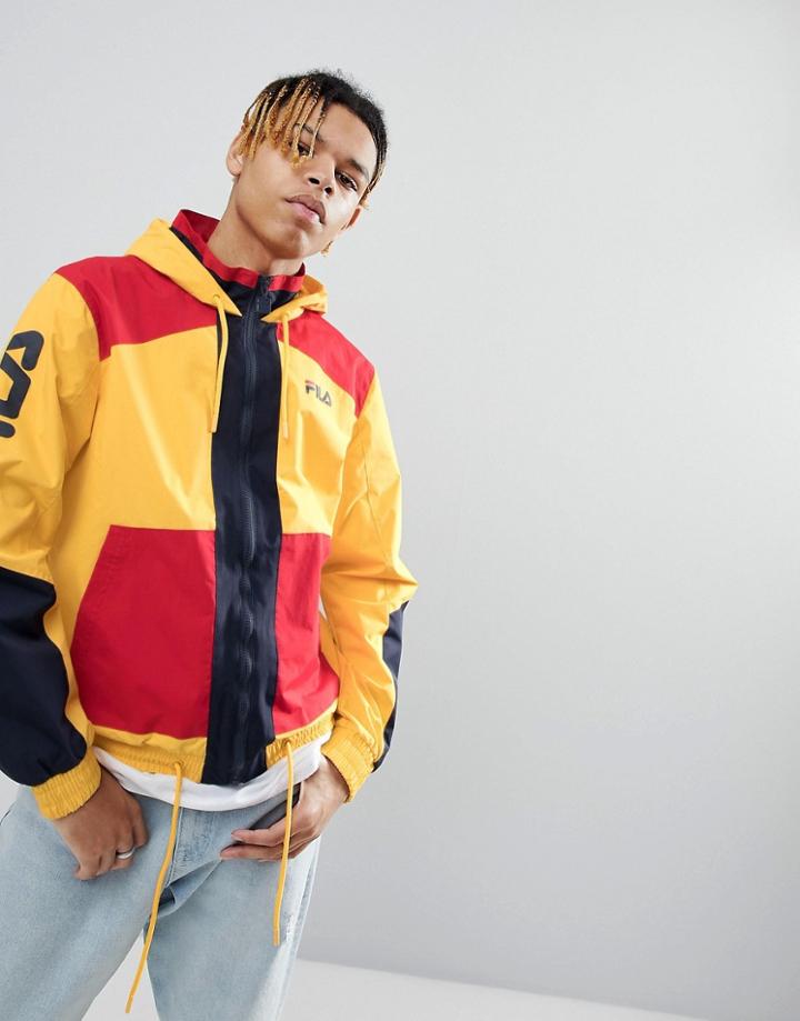 Fila Black Line Earl Block Zip Jacket In Yellow - Yellow