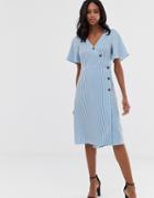 Unique21 Wrap Midi Dress - Blue