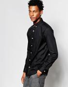 Selected Luca Smart Slim Shirt With Contrast Buttons - Black