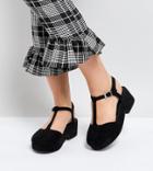 Asos Topal Wide Fit T-bar Shoes - Black