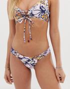 Maaji Rua Jardine Reversible Cheeky Bikini Bottom In Multi