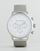 Bellfield Dial Watch With Silver Strap - Silver