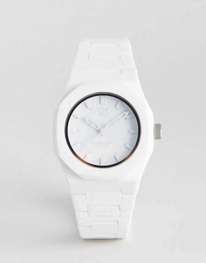 D1 Milano Mono Collection White Watch - White