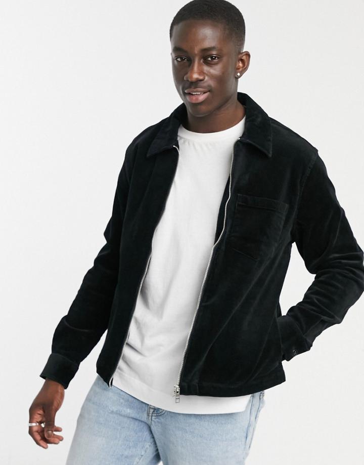 Weekday Ahmed Cord Overshirt In Black