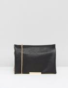 Oasis Foldover Cross Body Bag With Chain - Black