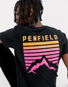 Penfield Caputo Back Print T-shirt In Black - Black