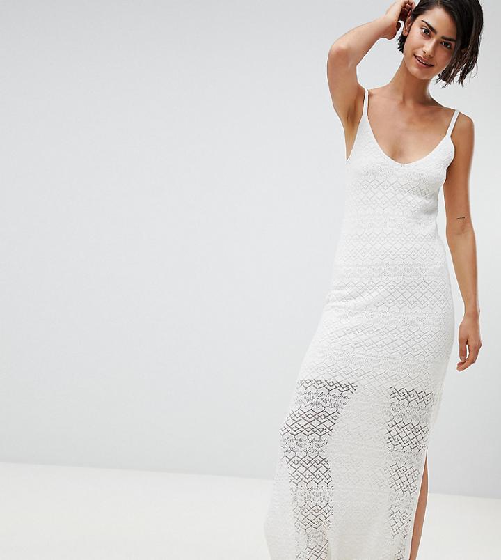 Stradivarius Knitted Dress Plain-white