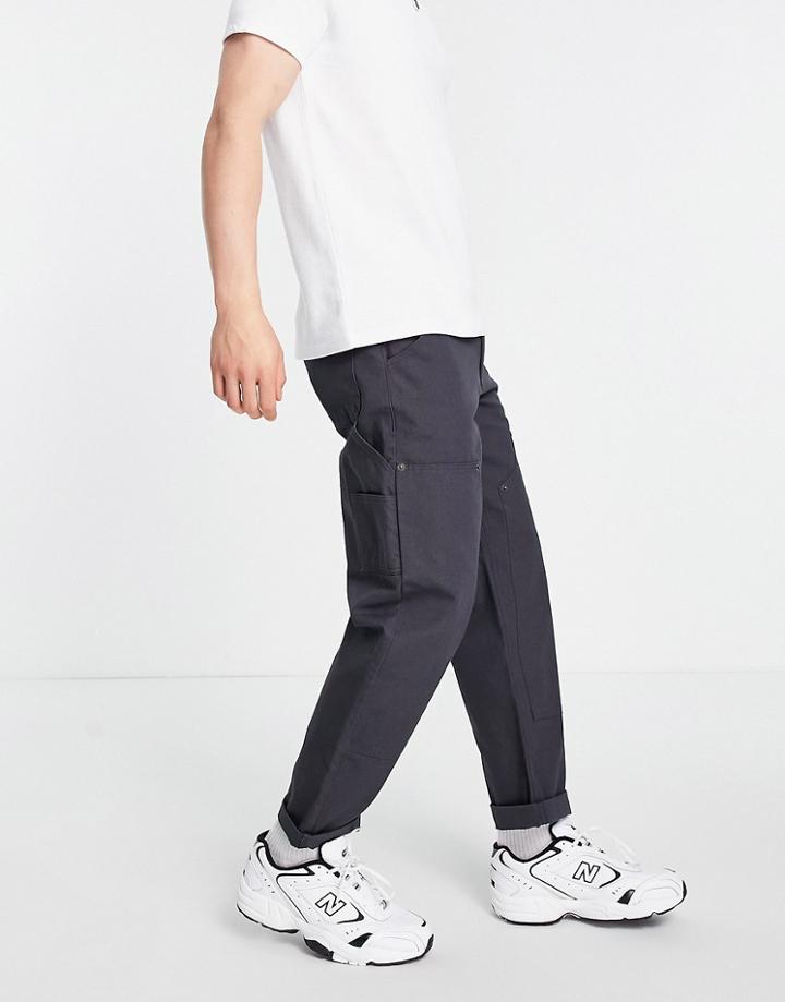 Topman Carpenter Pants In Gray-grey