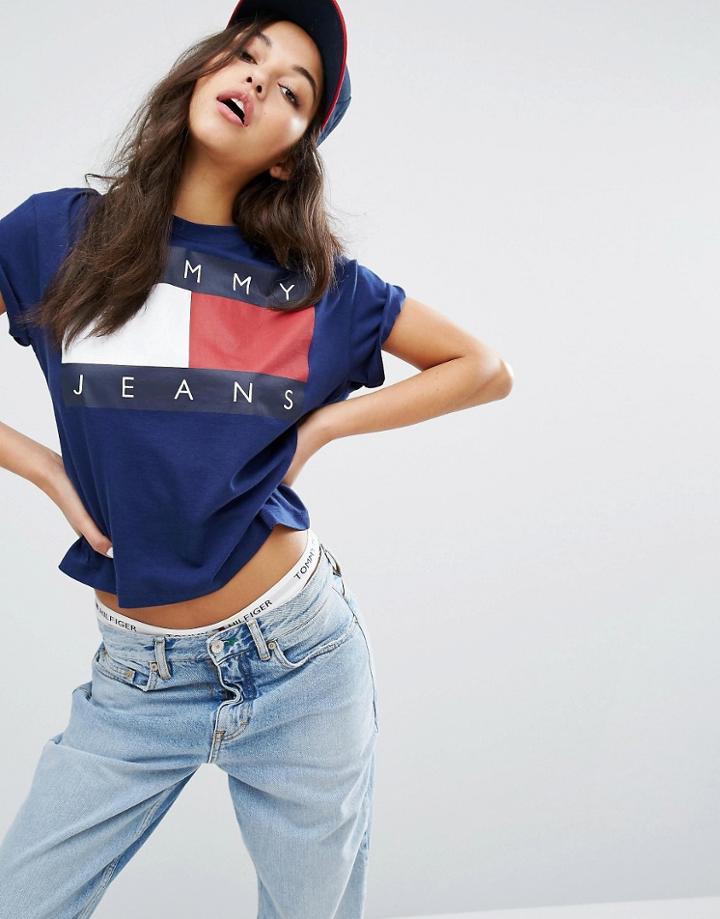 Tommy Jeans 90's T-shirt With Printed Logo - Blue