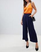 Y.a.s Textured Wide Leg Pants-navy