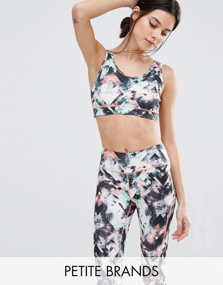 Noisy May Kicks Back Petite Graphic Printed Gym Crop Top - Multi