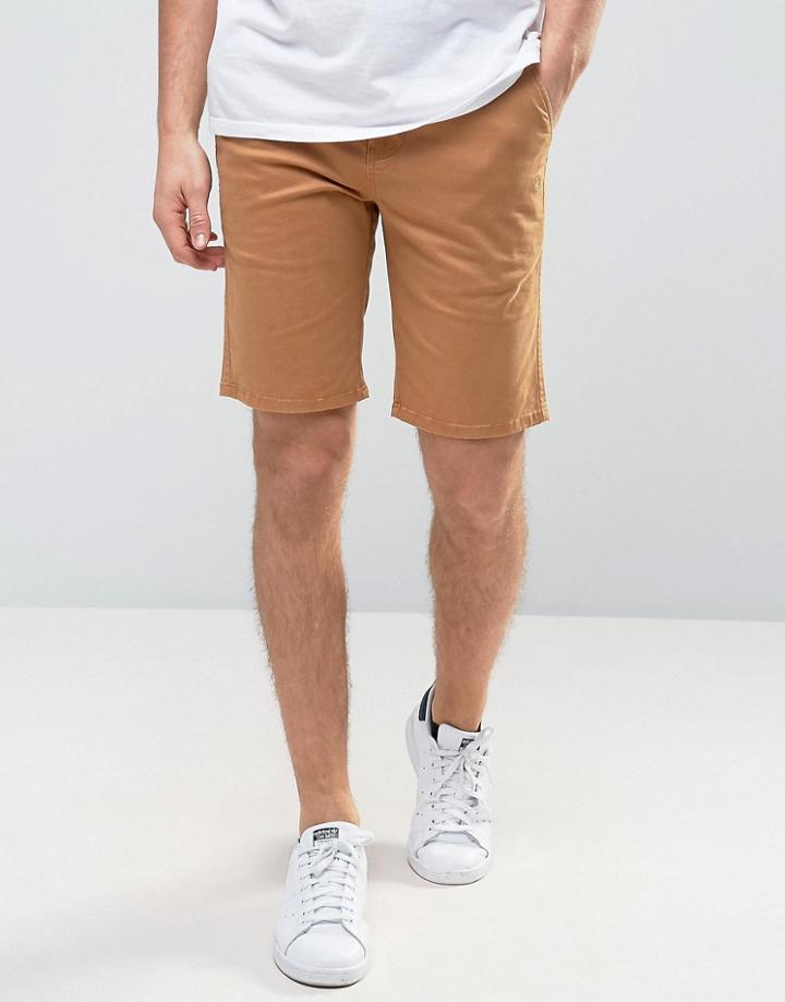 Element Howland Straight Chino Shorts In Rust - Brown