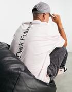 Asos Dark Future Oversized T-shirt In Pink With Printed Logo In Organic Cotton
