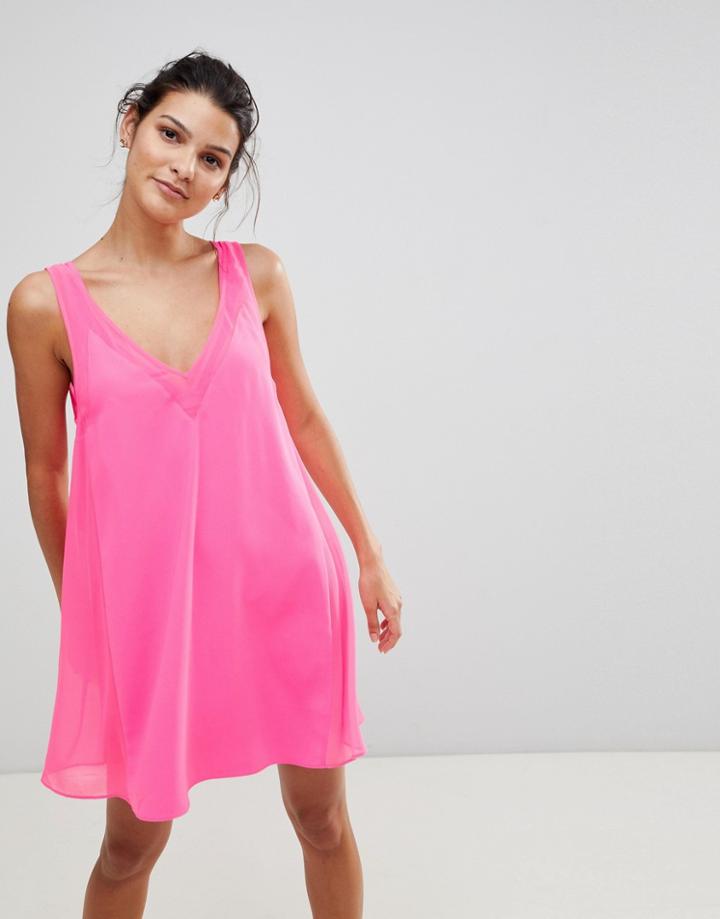 Ted Baker Cover Up With Mesh Panel - Pink