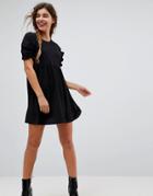 Asos Smock Mini Dress - Black